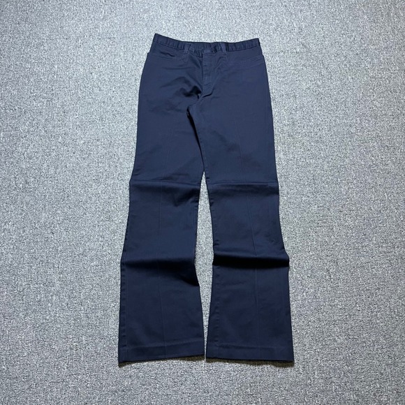 Dickies Pants - Dickies Flare Leg Work Pants Navy Blue Junior Twill Trousers Casual Utility‎